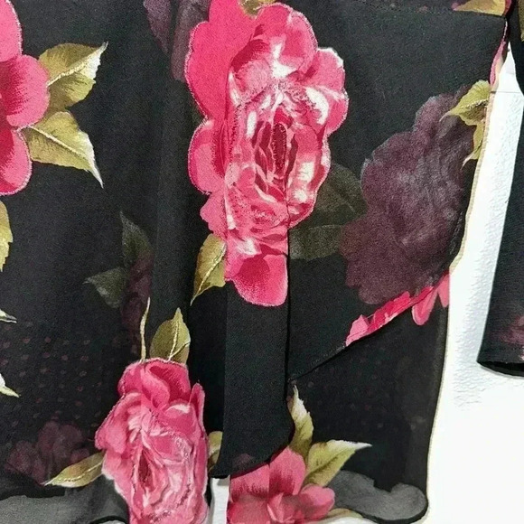 Women's American Angel II Blouse, 14/16, Black & Pink Y2K Style - Picture 5 of 10